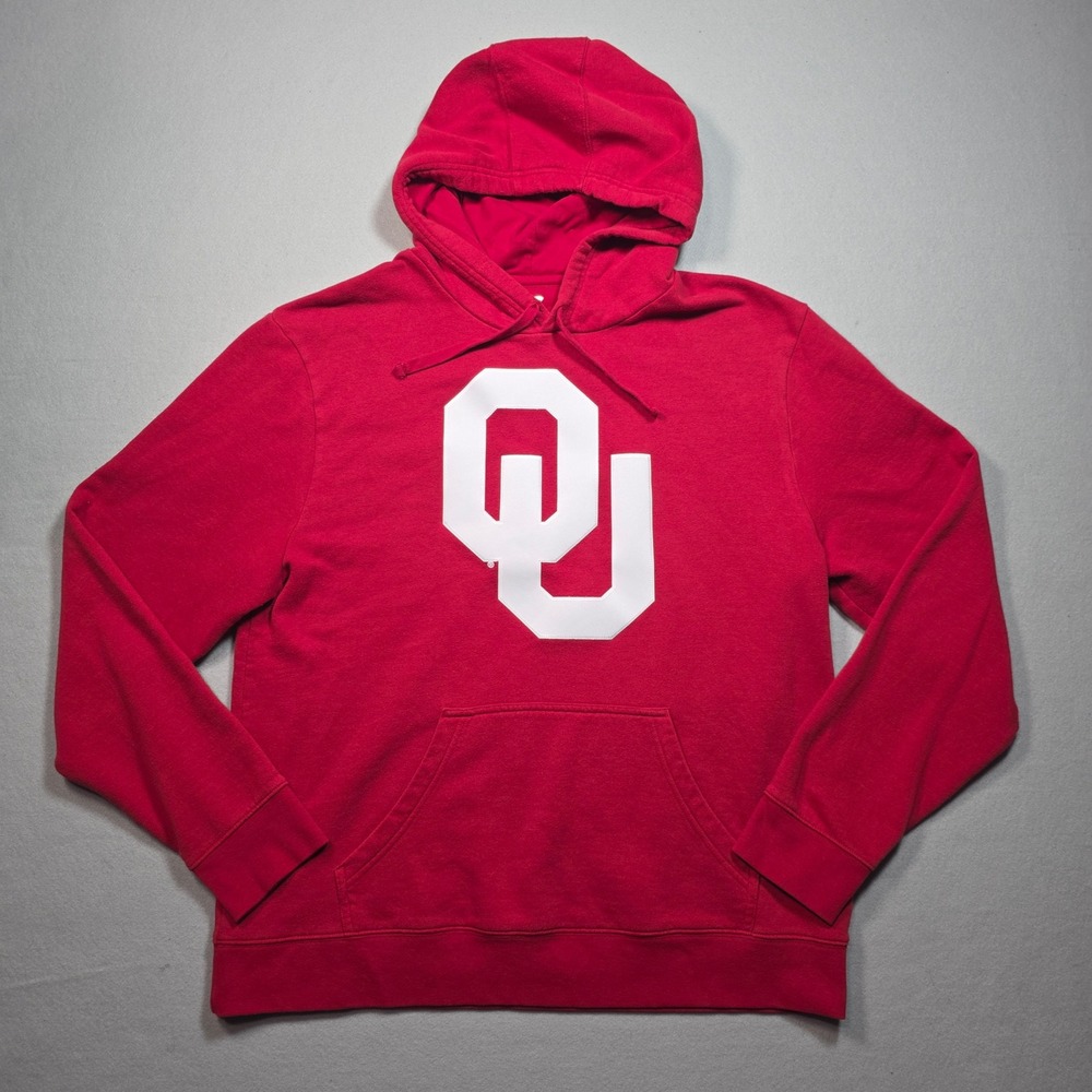 Oklahoma Sooners Hoodie - Stitched Twill OU - Men's/Unisex Size Large